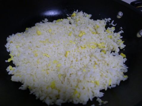 Fried Rice with Shredded Lettuce and Egg recipe
