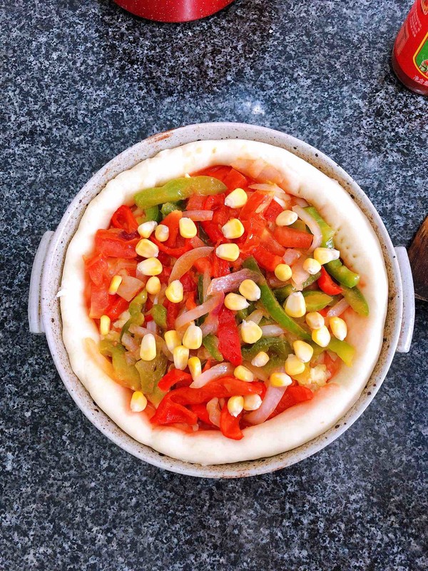 Vegetable Ham Pizza recipe