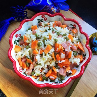 Sour Cowpea Sausage Fried Rice recipe