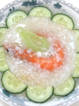 Cucumber Prawn Porridge recipe