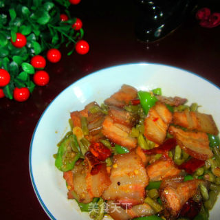 Stir-fried Bacon with Salted Beans recipe