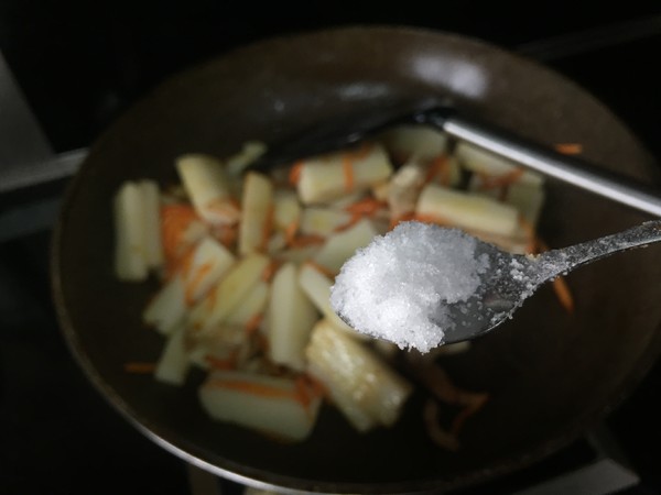 Stir-fried Rice Cake with Mushroom Sauce recipe