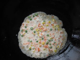 Corn Pea Carrot Cake recipe