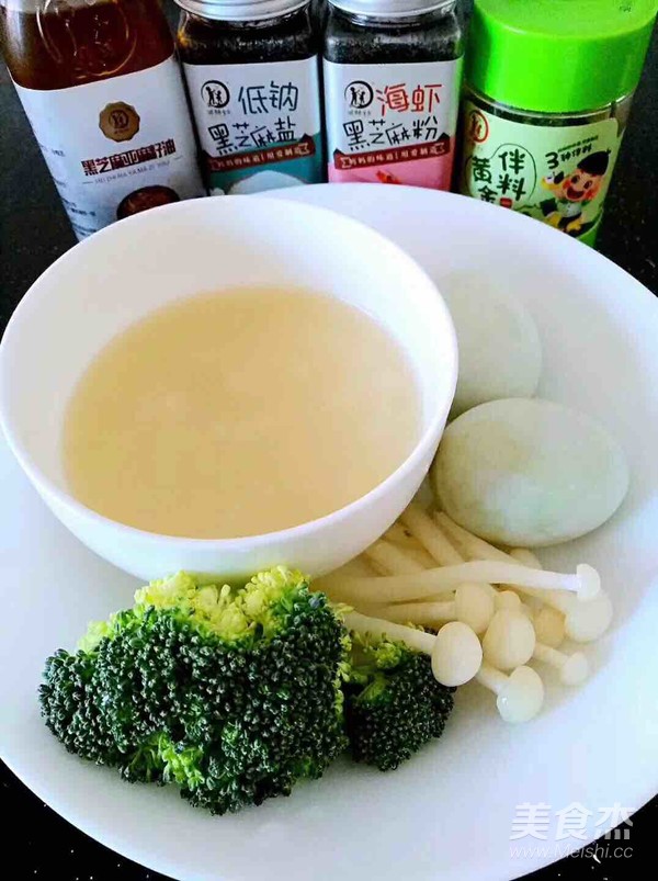 Baby Food Supplement, Fish Soup, White Jade Mushroom and Steamed Egg recipe