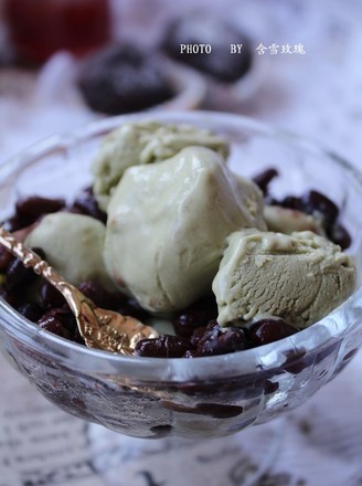 Matcha Honey Bean Ice Cream recipe