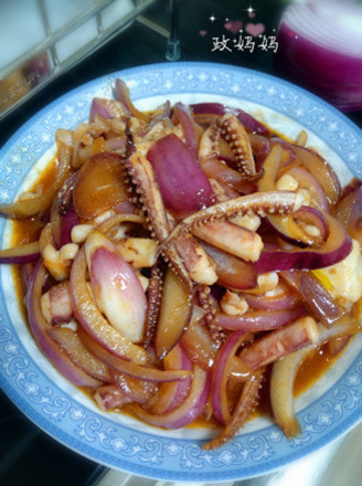 Stir-fried Squid with Chili Sauce and Onion recipe