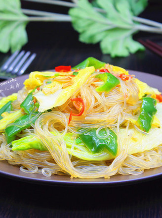 Stir Fried Vermicelli with Shrimp recipe