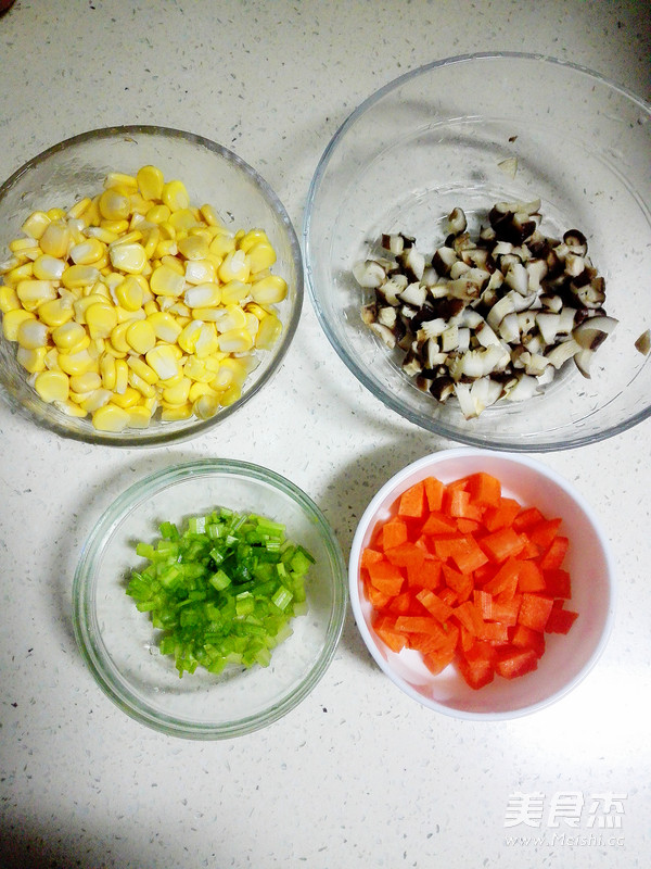 Corn Carrot Mushroom Porridge recipe