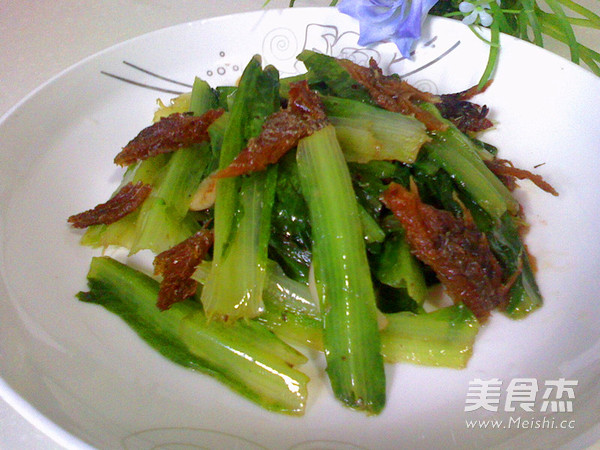 Stir-fried Lettuce with Dace in Black Bean Sauce recipe