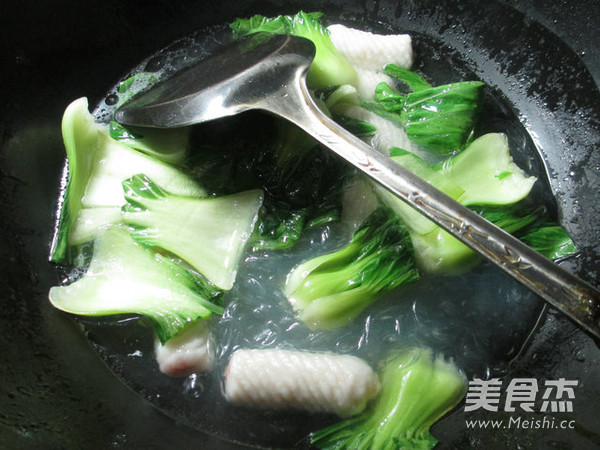 Boiled Vermicelli with Vegetables and Light Shell Balls recipe