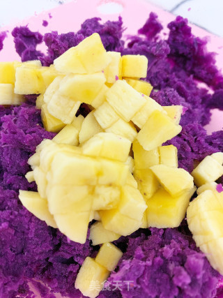 Banana Purple Sweet Potato Balls recipe