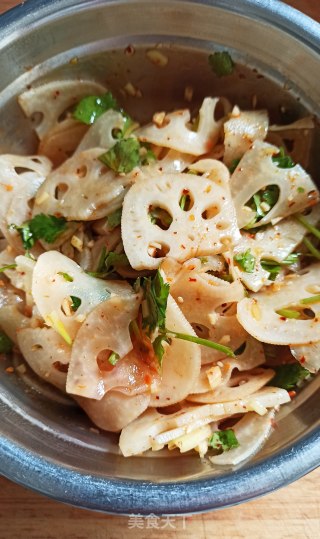 Red Oil Lotus Root Slices recipe