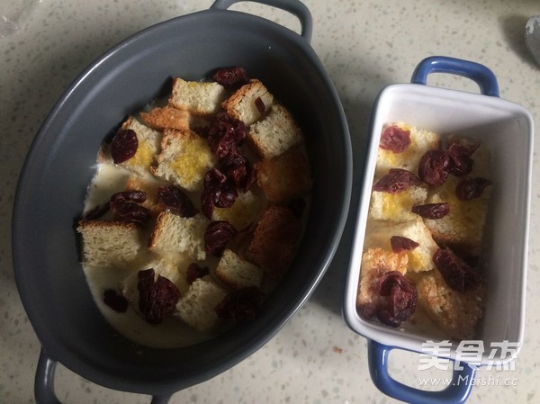 Colorful Dried Fruit Bread Pudding recipe
