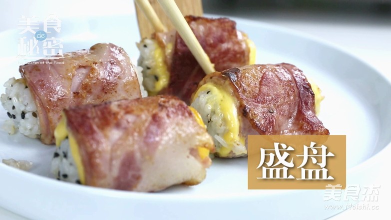 Bacon Cheese Rice Ball recipe