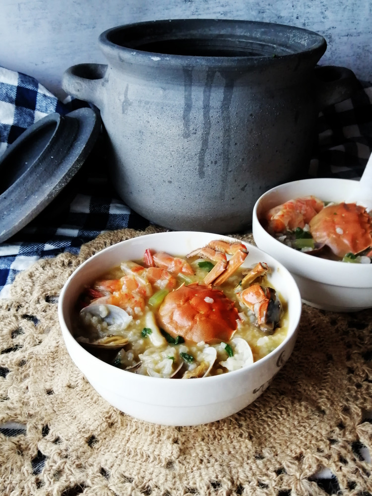 Casserole Seafood Porridge recipe