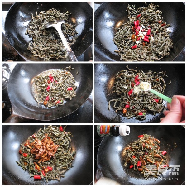 Stir-fried Dried Beans with Shredded Pork recipe