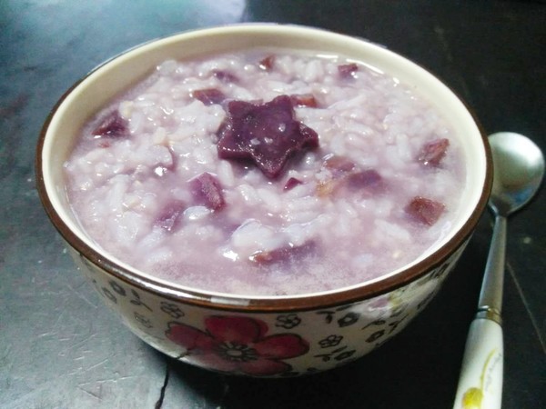 Purple Sweet Potato Germ Rice Porridge recipe