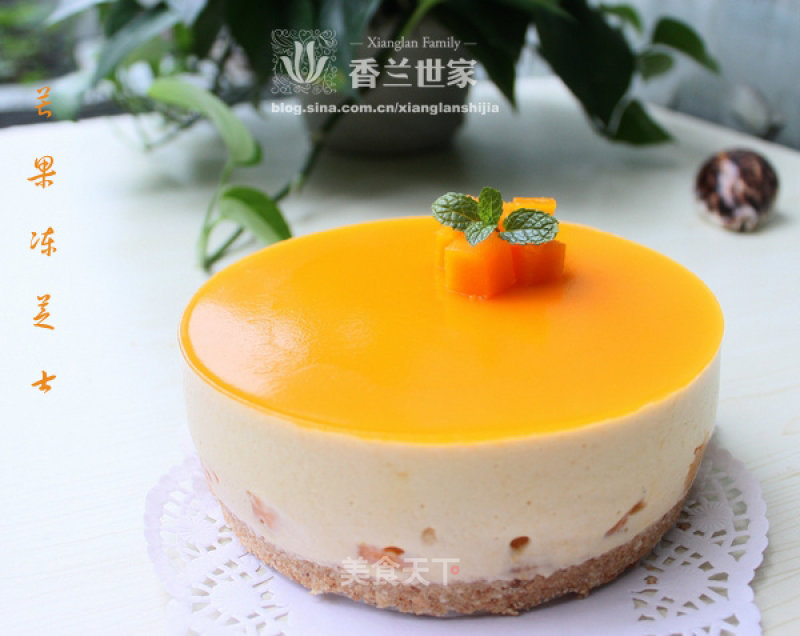 [pandan Family] Mango Jelly Cheese Bright Spring Cake recipe