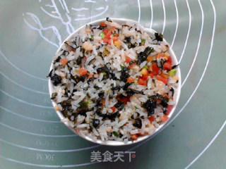 Carrot Fried Rice with Seaweed recipe