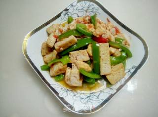 Stir-fried Tofu with Green Pepper recipe