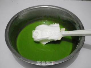 #aca烤明星大赛#spinach Cake Roll recipe