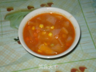 Onion Mixed Vegetable Soup recipe