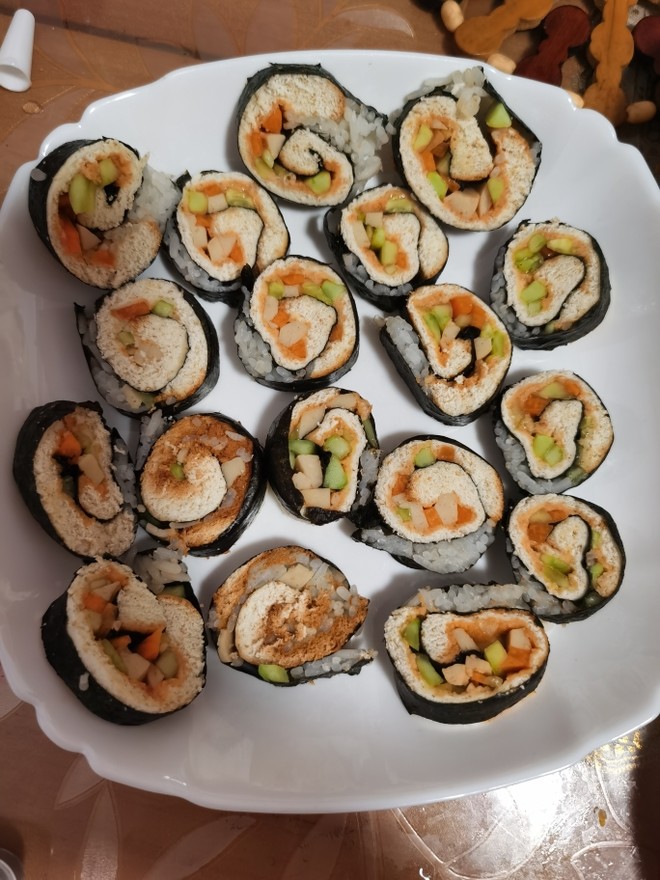 Homemade Whole Wheat Toast Version of Sushi recipe