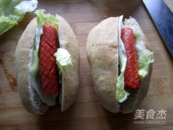 Whole Wheat Ham Salad Bun recipe