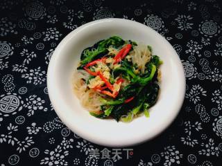 #团圆饭# Spinach Mixed with Vermicelli recipe