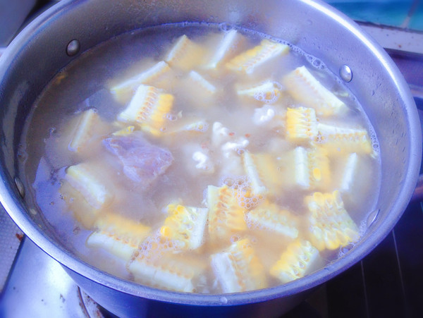 Walnut Corn Pork Ribs Soup recipe
