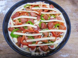 [diy New Orleans Bbq Pizza] Produced by Xiaowenzi~~[diy Bbq Lace Pizza] recipe