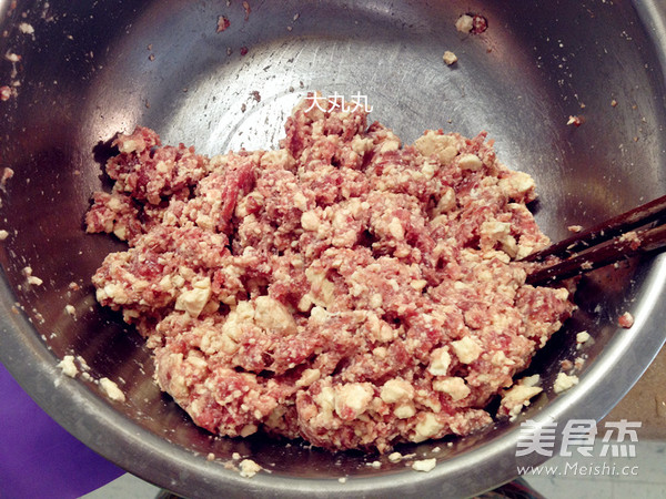 Pan-fried Tofu Beef Patties recipe