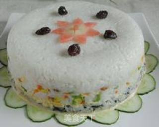 Flower Pattern Rice (7)—romantic Tanabata—multi-flavored Sushi Cake recipe