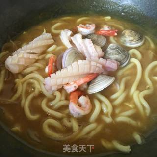 Curry Seafood Udon recipe