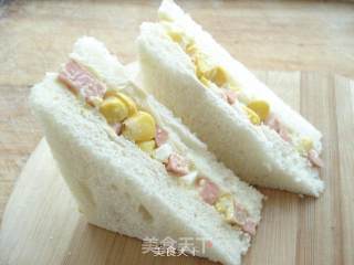 [trial Report of Chobe Series Products] Corn Salad Sandwich recipe