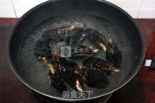 Baked Mussels with Wasabi Cheese recipe