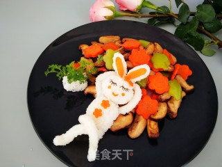 Little Bunny’s Dream [fun Cartoon Bento] recipe