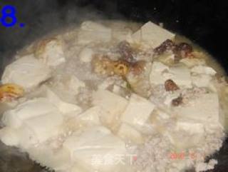 Grilled Tofu with Morel and Minced Meat recipe