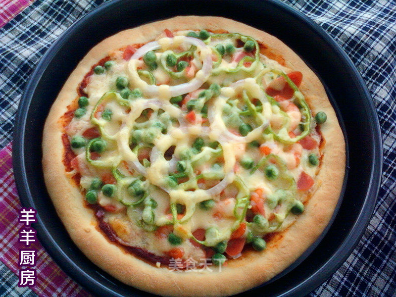 Shrimp and Ham Pizza recipe