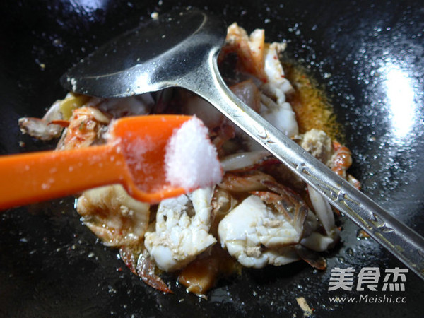 Fried Crab with Kimchi recipe