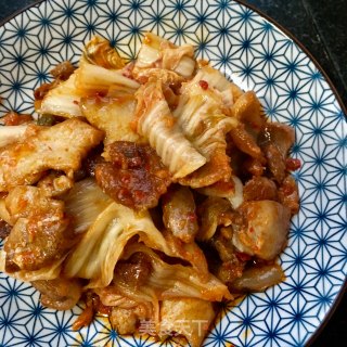 Stir-fried Korean Spicy Cabbage with Pork recipe