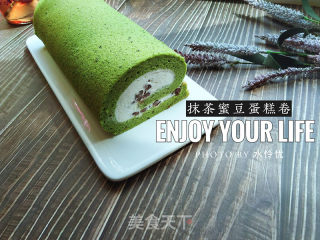 Matcha Honey Bean Cake Roll recipe