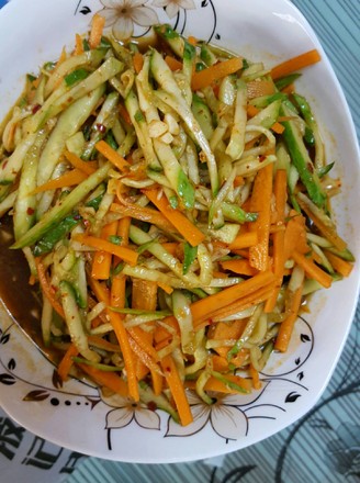 Shredded Cucumber and Carrot recipe