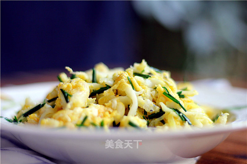 #trust之美# Stir-fried Whitebait with Eggs and Chives recipe