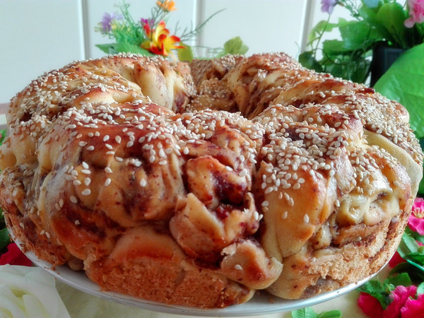 Red Date Round Mold Flower Shaped Bread recipe