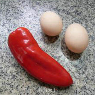 Fried Chives with Red Pepper and Egg recipe