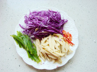 Purple Cabbage Mixed with Fragrant Dried recipe