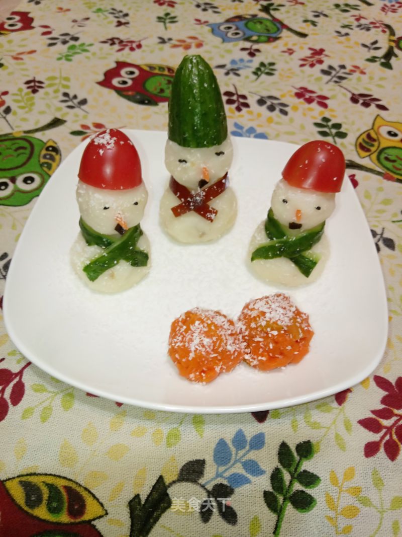 Fun Christmas Yam Little Snowman recipe