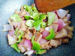 Fried Pork with Green Onions recipe