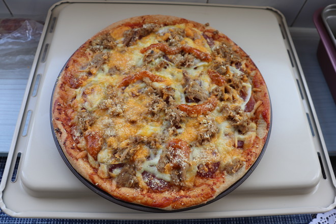 Tuna Sausage Whole Grain Pizza recipe